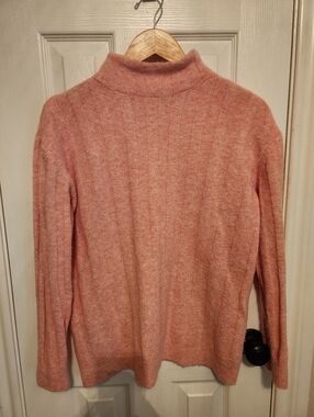Elie Tahari Pullover Sweater Mock Neck Salmon Colored Size Medium